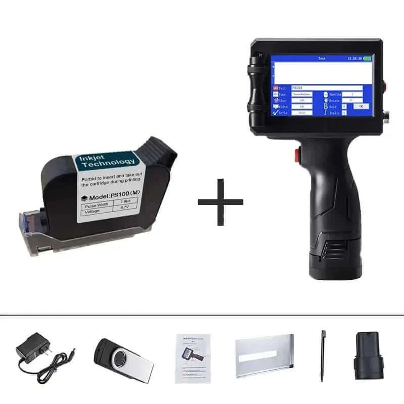 InkJet-Pro Printer Kit with One Cartridge, Charger, USB, and User Manual.